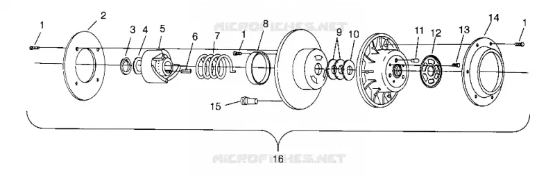 DRIVEN CLUTCH 500 0972764,  EUROPEAN 500 E972764, 500 SKS 0972564,  EUROPEA (4938393839C009)