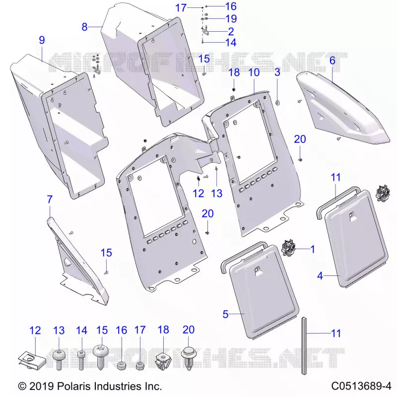REAR BODYWORK STORAGE COMPARTMENTS