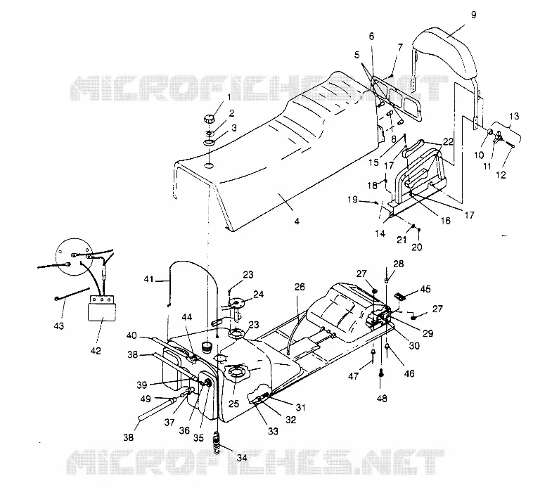 SEAT   GAS TANK ASSEMBLY RXL TOURING 0950869 (4928982898A008)