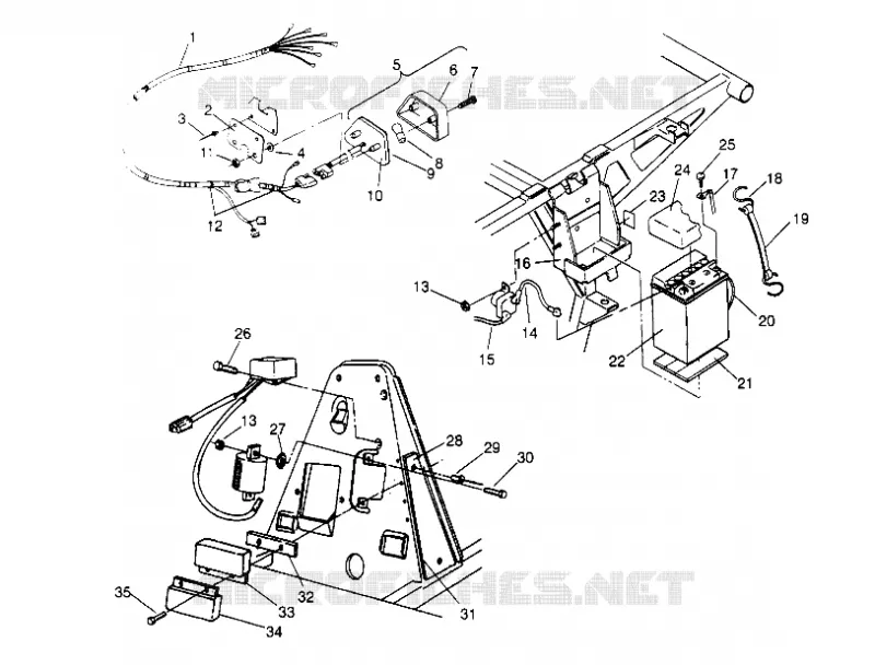 ELECTRICAL/TAILLIGHT ASSEMBLY  TRAIL BOSS W958527 (4930323032C003)