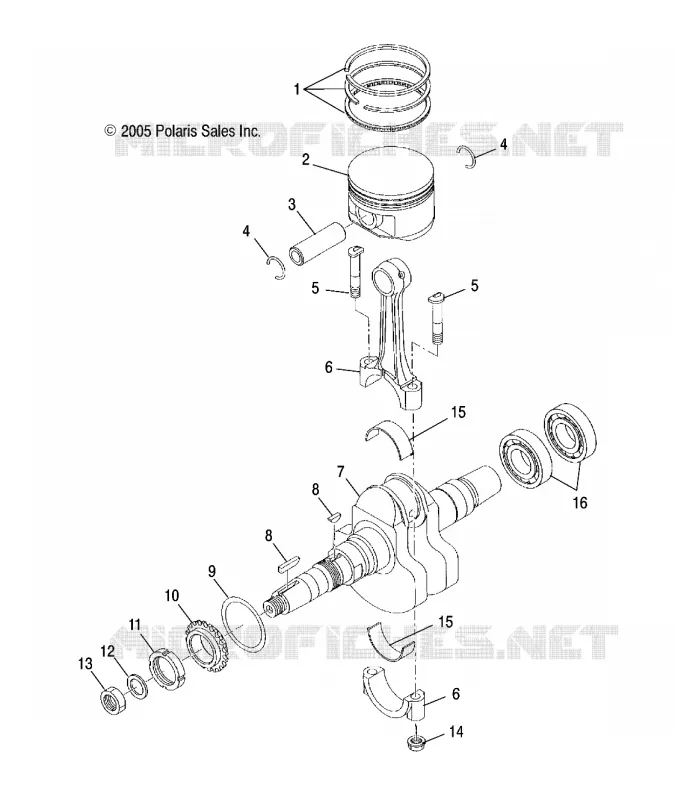 CRANKSHAFT AND PISTON