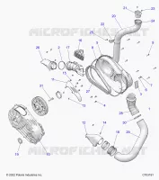DRIVE TRAIN, CLUTCH COVER AND DUCTING