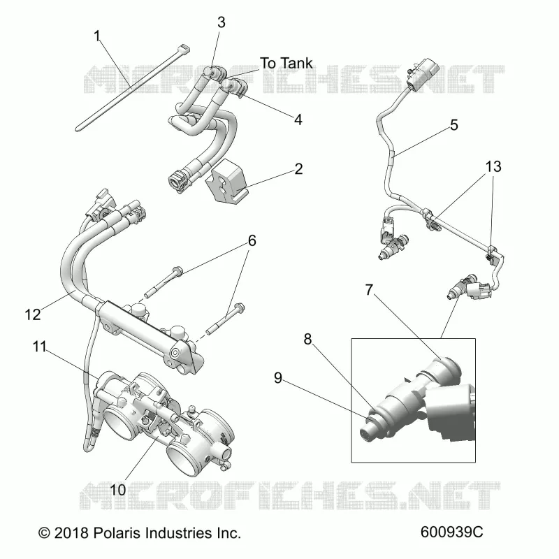 FUEL SYSTEM, RAIL, LINES AND THROTTLE BODY