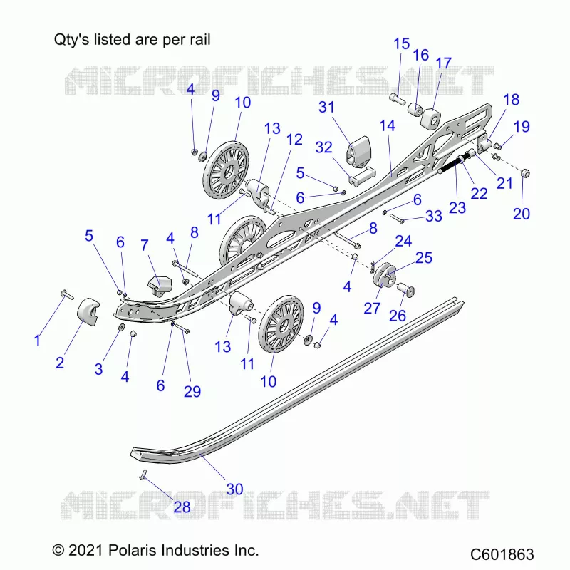 SUSPENSION, RAIL BEAM LH/RH 