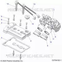 ENGINE, THROTTLE BODY AND VALVE COVER