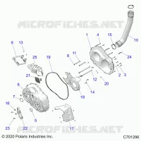 DRIVE TRAIN, CLUTCH COVER AND DUCTING