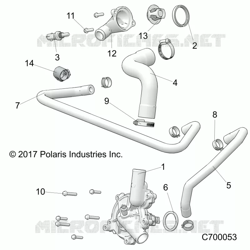 ENGINE, WATERPUMP AND BYPASS