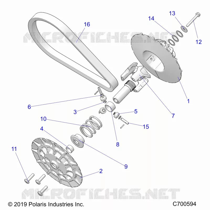 DRIVE TRAIN, SECONDARY CLUTCH
