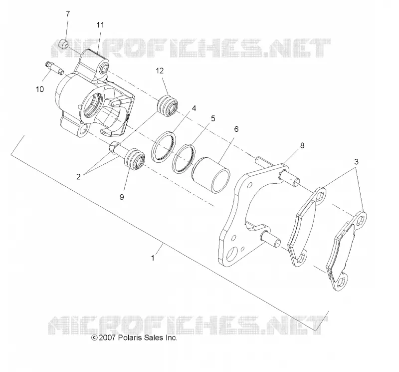 BRAKES, BRAKE FRONT BRAKE CALIPER (BUILT 11/11/09 AND AFTER)