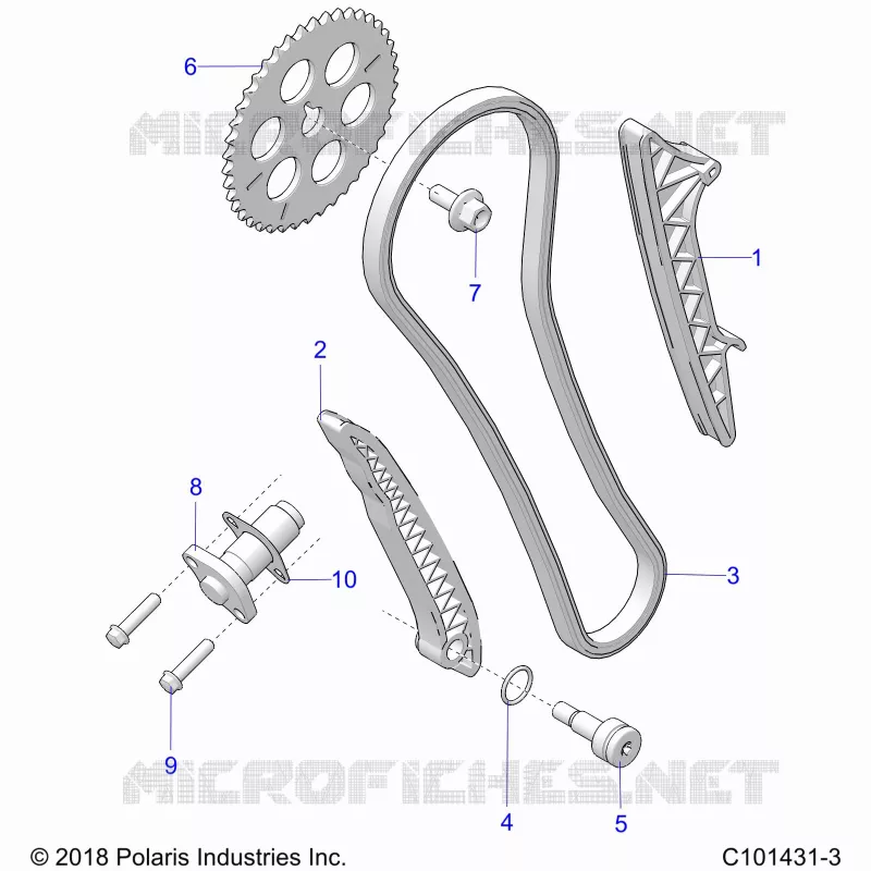CAM CHAIN AND TENSIONER