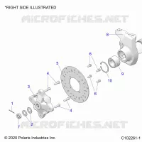 FRONT SUSPENSION HUB, CARRIER, AND BRAKE DISC