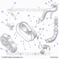 DRIVE TRAIN, CLUTCH COVER AND DUCTING