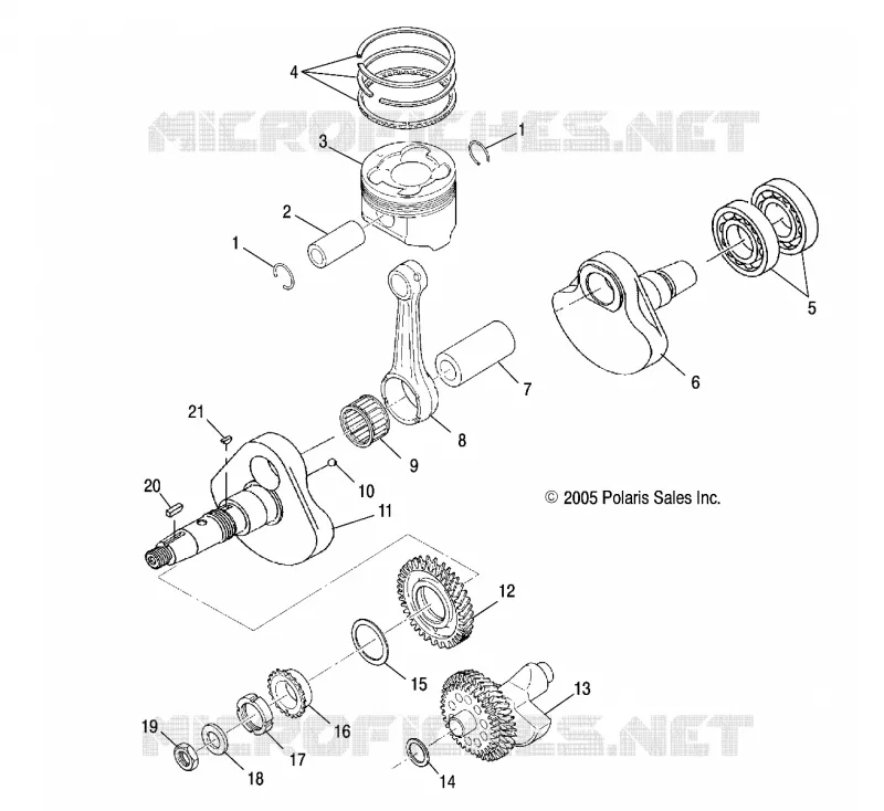 CRANKSHAFT AND PISTON