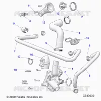 ENGINE, WATERPUMP AND BYPASS