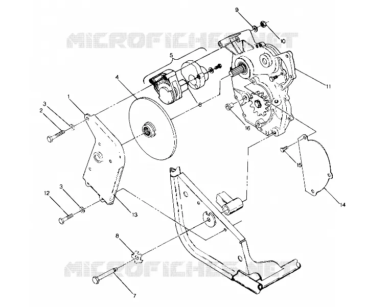RIGHT HAND GEARCASE   BRAKE MOUNTING (4913491349029A)