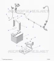 ELECTRICAL, BATTERY WITH CABLES, 12V
