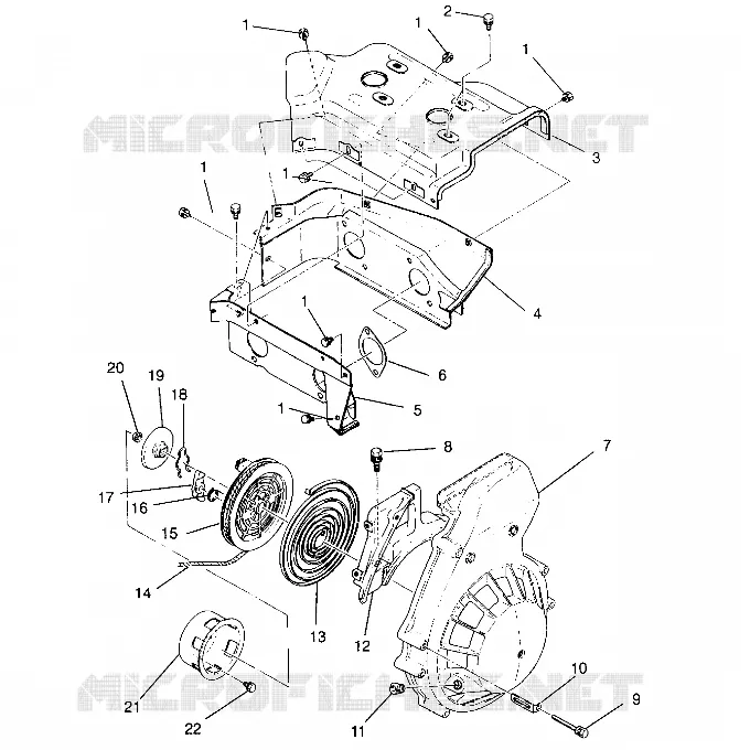 BLOWER HOUSING    RECOIL STARTER TRAIL 0950761, TRAIL DELUXE 09502 (4928862886D005)