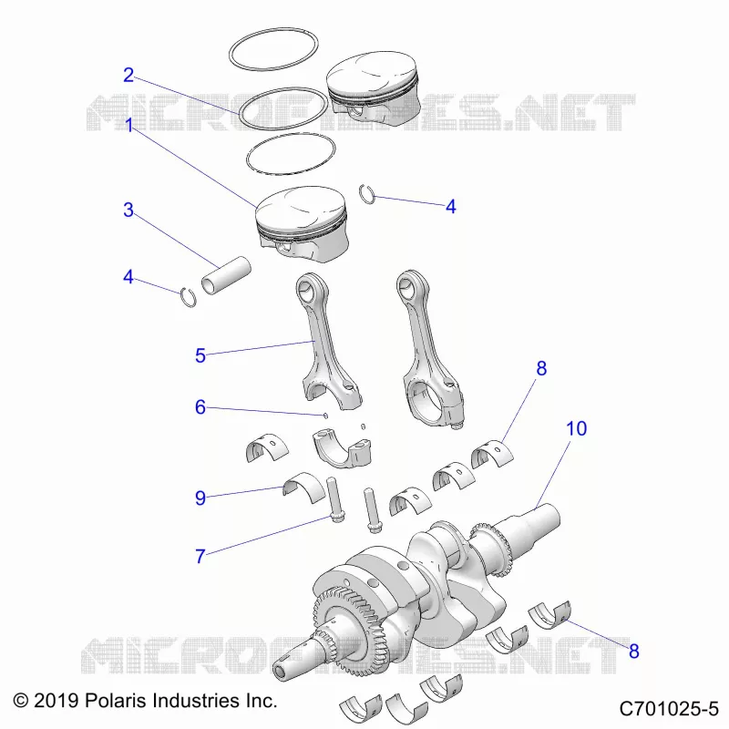 ENGINE, CRANKSHAFT AND PISTON