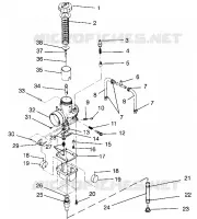 CARBURETOR ULTRA SKS 0960578, EUROPEAN ULTRA SKS E960578, AND ULTRA RMK 096 (4931683168C013)