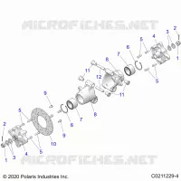 REAR SUSPENSION HUBS, CARRIER AND BRAKE DISC