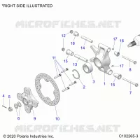 REAR SUSPENSION HUBS, CARRIER AND BRAKE DISC