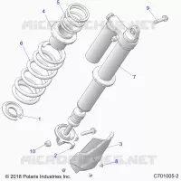 SUSPENSION, REAR SHOCK MOUNTING