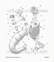 ENGINE, EXHAUST SYSTEM AND TURBO ASM.