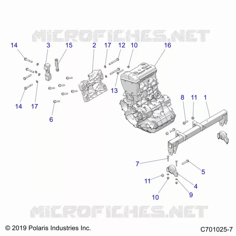ENGINE, MOUNTING & LONG BLOCK