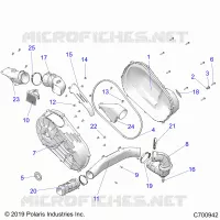 DRIVE TRAIN, CLUTCH COVER AND DUCTING