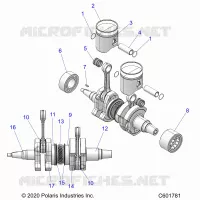 ENGINE, PISTON AND CRANKSHAFT