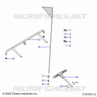 BUMPER, REAR, FLAG, BEACON, AND PASS HANDLE