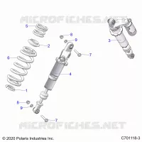 SUSPENSION, REAR SHOCK MOUNTING