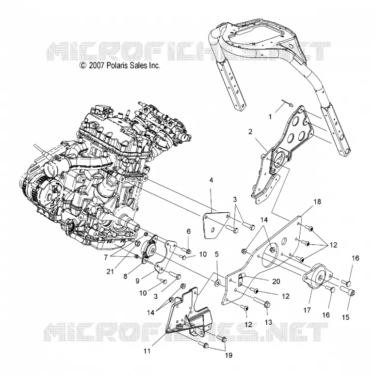 ENGINE, MOUNTING, LH