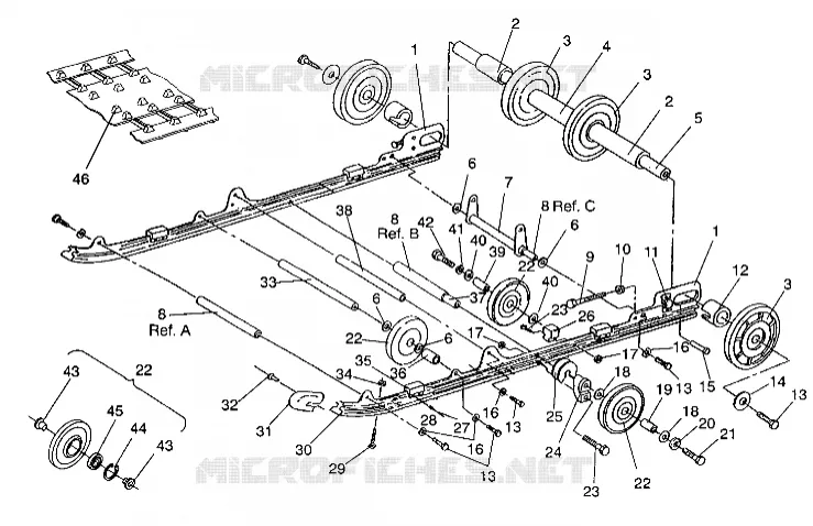 SUSPENSION ASSEMBLY WIDETRAK GT / X932061 (4924722472019A)