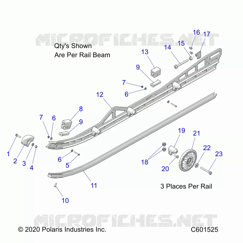SUSPENSION, RAIL BEAMS, LH/RH
