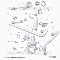 ENGINE, WATERPUMP AND BYPASS