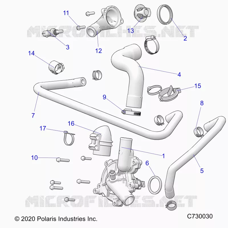 ENGINE, WATERPUMP AND BYPASS