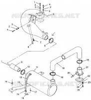 EXHAUST SYSTEM SLT 700 B964166 AND INTL. SLT 700 I964166 (4933923392B004)