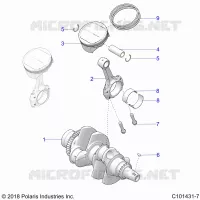 ENGINE, CRANKSHAFT AND PISTON