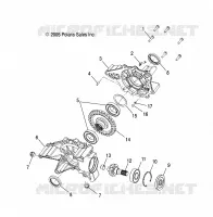 DRIVE TRAIN, REAR GEARCASE INTERNALS (BUILT 1/31/08 AND BEFORE)