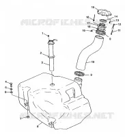 FUEL TANK HURRICANE B974473 AND INTL. HURRICANE I974473 (4941044104A010)