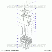 ENGINE, CYLINDER HEAD AND VALVES
