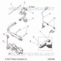 FUEL SYSTEM, RAIL, LINES AND THROTTLE BODY