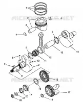 CRANKSHAFT AND PISTON MAGNUM 6X6