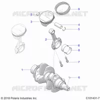 ENGINE, CRANKSHAFT AND PISTON
