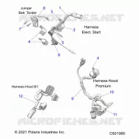 ELECTRICAL, WIRE HARNESS, HOOD, ELEC. START