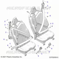 SEAT BELT MOUNTING, REAR, STANDARD