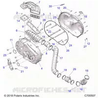 DRIVE TRAIN, CLUTCH COVER AND DUCTING