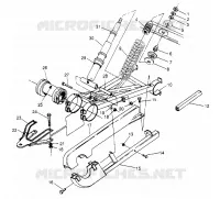 REAR SWING ARM   SHOCK 6X6 400L W948740 (4926802680C013)