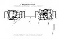 DRIVE TRAIN, REAR PROP SHAFT (BUILT 8/22/07 AND BEFORE)